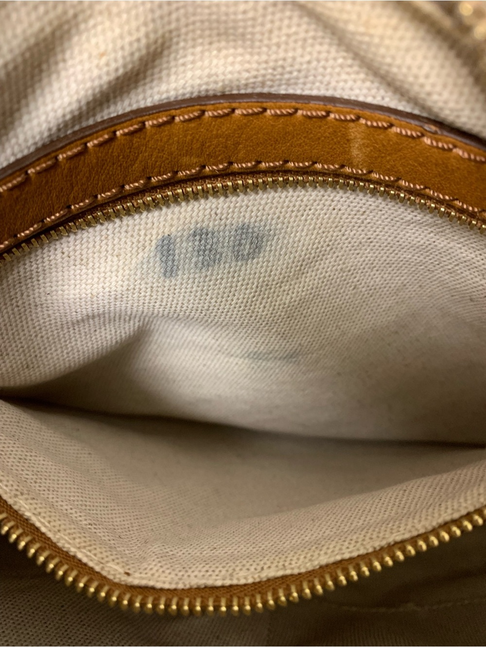 Michael Kors Tan & Beige Signature Canvas leather Hobo Bag - Picture 8 of 16